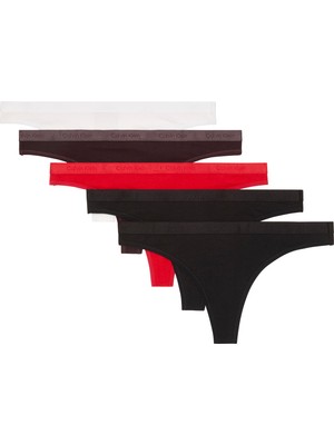 Calvin Klein Calvın Kleın Kadın Marka Logolu Elastik Bel Bantlı Kırmızı3 Külot LV00QD5359 31Y