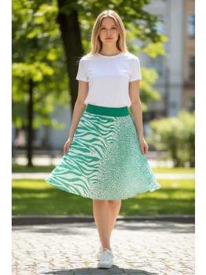 Eren Style Düz Altı Kısa Etek(95 Cm)-(38-52)