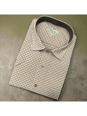 Eren Style Linen Keten Klasik %100 Cotton Kısa Kollu Terletmeyen Gömlek