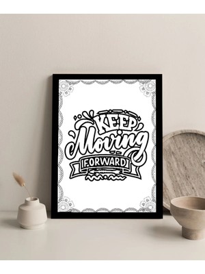 Harikabirev Çerçevesiz Çerçeve Görünümlü Mdf Tablo (Keep Moving) |çtkmdf