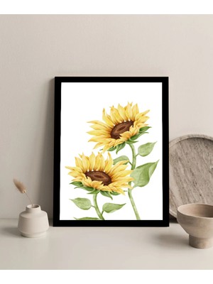 Harikabirev Çerçevesiz Çerçeve Görünümlü Mdf Tablo Ay Çiçeği |çtkmdf