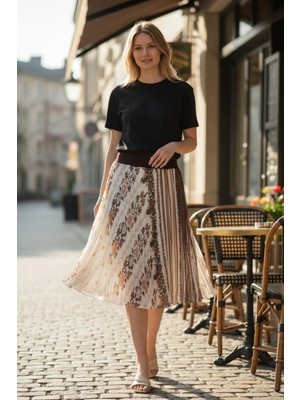 Eren Style Düz Altı Kısa Etek(95 Cm)-(38-52)