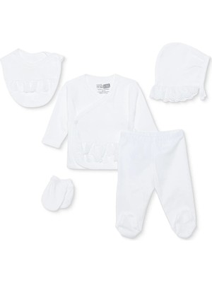 Hellobaby Kız Bebek Mevlüt Kıyafeti Çıtçıtlı Bisiklet Yaka Uzun Kol Patikli