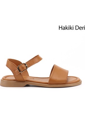 Gönderi(r) Kadın Taba Antik  Bilek Bağlı Hakiki Deri Sandalet