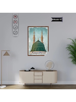 Akıllı Kağıt Mescidi Nebevi Tablo  - Poster Dini (Model- 97)
