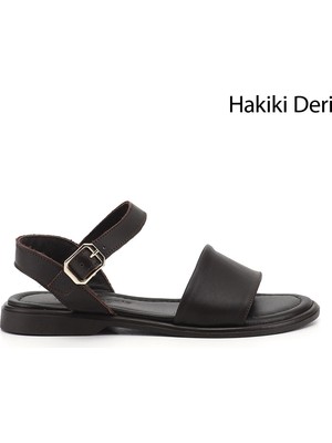 Gönderi(r) Kadın Kahve Antik  Bilek Bağlı Hakiki Deri Sandalet