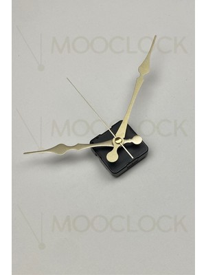 Sessiz Duvar Saati Mekanizması, 14 mm Şaft, Akrep, Yelkovan, Saniye (Iç Takım)