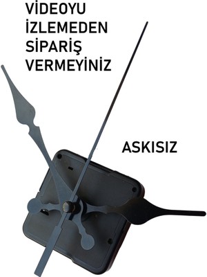 Sessiz Çalışan Saat Mekanizması, 14 mm Şaft, Akrep, Yelkovan, Saniye Açısız