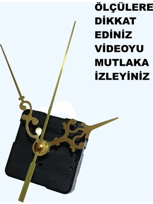 Sessiz 22 mm Şaft Duvar Saati Mekanizması, Akrep-Yelkovan-Saniye