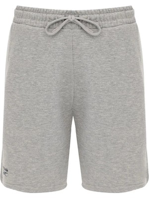 Reebok Lc 6196 New Id Reg Sl Short Gri Melanj Bağlamalı Bel Regular Fit Düz Erkek Şort