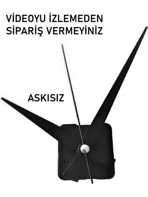 Sessiz Saat Mekanizması, 14 mm Şaft Boyu, Akrep-Yelkovan-Saniye, Askısız