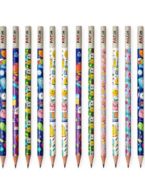 Danacı Kırtasiye Fatih Kawaii Desenli Kurşun Kalem 12 Adet