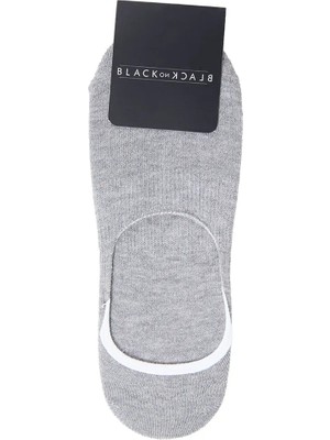 Black On Black Gri Melanj Erkek Babet Çorabı YMR002