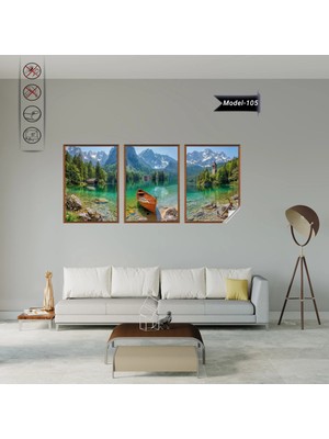 Akıllı Kağıt Statik Tutunma Özellikli Tablo - Poster Manzara (Model- 105)