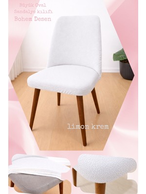 UY STYLE Bohem Büyük Oval Lastikli  Sandalye Kılıf 1 Adet