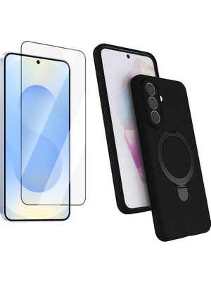 Vendas Samsung Galaxy S26 Kılıf Regal M-Safe Standlı Kapak + Cam Ekran Koruyucu