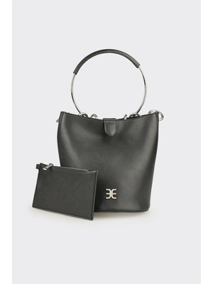 Elle Siyah Kadın Küçük El Çantası