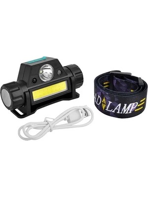 TeknoKapsül Kafa Lambası 8 Saat Dalı Şarjlı Sensörlü Mıknatıslı Kafa Feneri