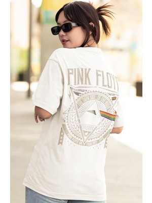 Sevbano Pink Floyd Müzik Grubu Sırt Baskılı Unisex Oversize Tişört