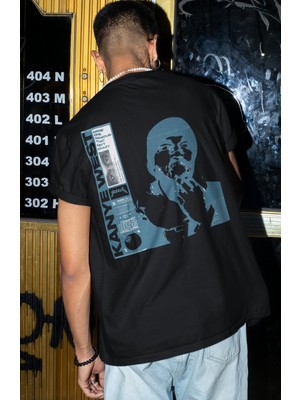 Sevbano Kanye West Rapper Şarkıcı Sırt Baskılı Unisex Oversize Tişört