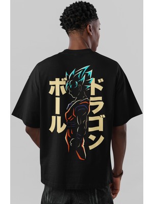 Sevbano Son Goku Dragon Ball Sırt Baskılı Unisex Oversize Tişört