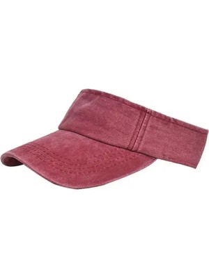 Ekstore Eskitme Vintage %100 Pamuklu Tenisçi Vizör Şapka