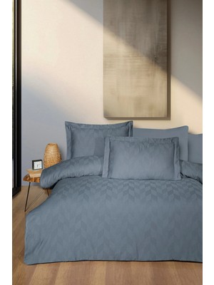 First Choice Boris %100 Pamuk 200 Tc (80 Tel) Jakarlı Saten Çift Kişilik Nevresim Takımı