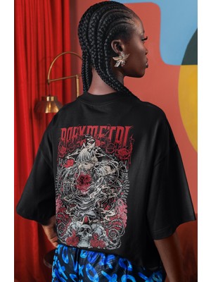 Sevbano Babymetal Rock Metal Müzik Grubu Sırt Baskılı Unisex Oversize Tişört