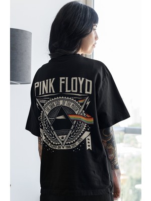 Sevbano Pink Floyd Müzik Grubu Sırt Baskılı Unisex Oversize Tişört