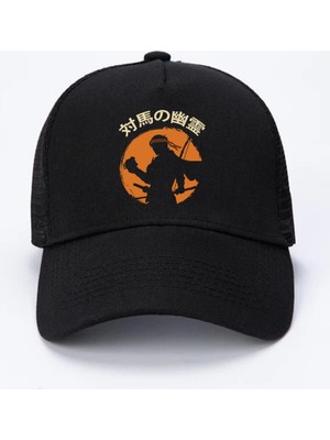 Tshirthane Ghost Of Tsushima The Island Japanese Siyah Fileli Şapka