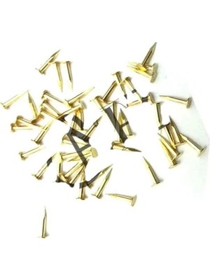 TeknoKapsül Klips, Menteşe, Ayağı Çivisi 7mm Çelik - Sarı 10GR