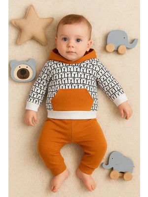 TeknoKapsül Minik Ayıcıklar Desenli 2'li % 100 Pamuk Erkek Bebek Takımı