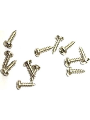 TeknoKapsül Klips, Menteşe, Ayak, Ysb Sac Vidası - 2,9x9,5mm Nikel, 100 Adet