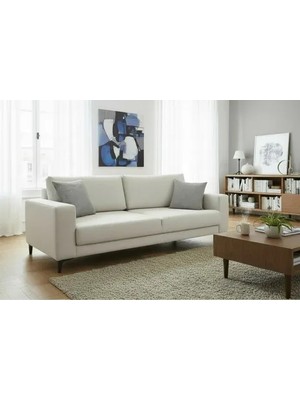 Vivense Nesa Üçlü Koltuk, Krem