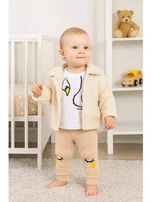 TeknoKapsül Peluş Hırkalı 3 Lü Kız Bebek Takım