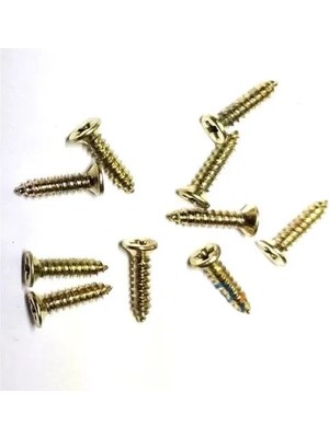 TeknoKapsül Klips, Menteşe, Ayak, Ağaç, Sunta Vidası 2,2x9,5mm - Sarı 100 Adet