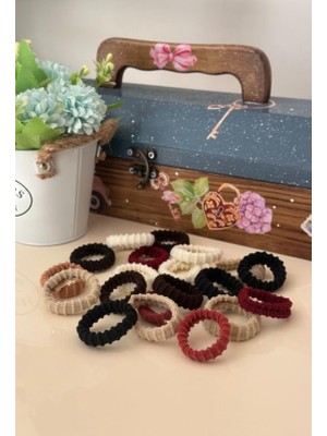 DMR Home Kadın Kahverengi Ultra Esnek Tırtıklı 20 Li Havlu Lastik Toka Seti, Lastik Toka Seti, Toka Organizer, Toka, Kız Çocuk Toka, Toka Organizer