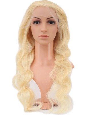 TeknoKapsül Gerçek Front Lace Daalı Platin Tül Peruk / 70/75CM