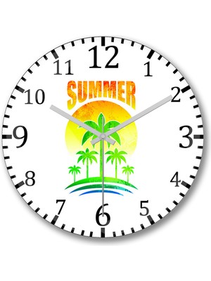 Büyük Boy Çiçek Desenli Duvar Saati, Modern ve Şık Tasarım