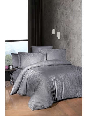 First Choice Sofya %100 Pamuk 200 Tc (80 Tel) Jakarlı Saten Çift Kişilik Nevresim Takımı