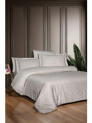 First Choice Etnic %100 Pamuk 200 Tc (80 Tel) Jakarlı Saten Çift Kişilik Nevresim Takımı