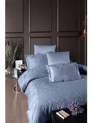 First Choice Stesha %100 Pamuk 200 Tc (80 Tel) Jakarlı Saten Çift Kişilik Nevresim Takımı