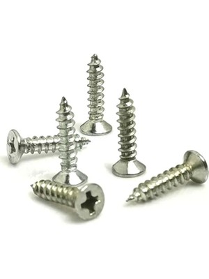TeknoKapsül Klips, Menteşe, Ayak, Ağaç, Sunta Vidası 3X13 mm - Nikel 1000 Adet