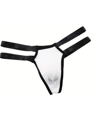 TeknoKapsül Erkek Beyaz Lastikli Tanga Iç Giyim