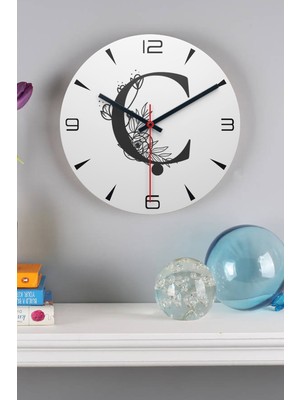 Çiçekli Ahşap Duvar Saati, Şık ve Doğal Tasarım, Dekoratif Saat