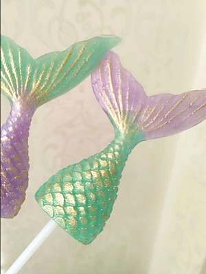 Morlalem 9,5cm Deniz Kızı Kuyruğu Balık Kuyruk Silikon Kalıp K-605B, Kokulu Taş Sabun Alçı Mum Kalıbı