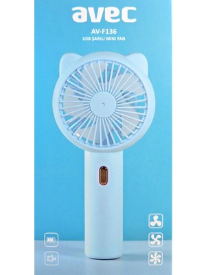 Avec USB Şarjlı Mini Fan