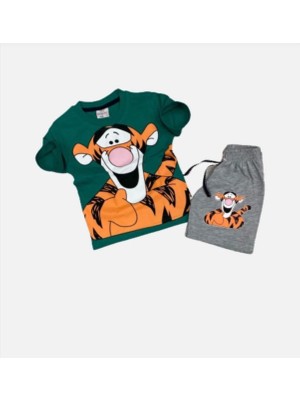 Gny Giyim Çocuk Tiger Karakter Şort'lu Eşofman Takım