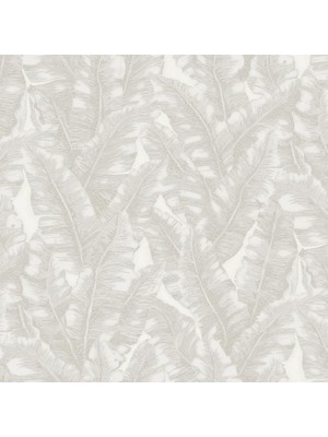 Adawall Vera 1507-1 Soft Beyaz Yaprak Desenli Duvar Kağıdı 16,5 M2