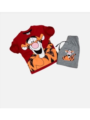 Gny Giyim Çocuk Tiger Karakter Şort'lu Eşofman Takım